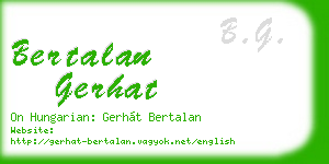 bertalan gerhat business card