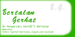 bertalan gerhat business card